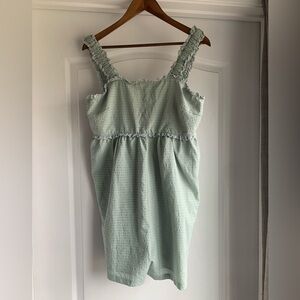 &merci mint Green bow back romper